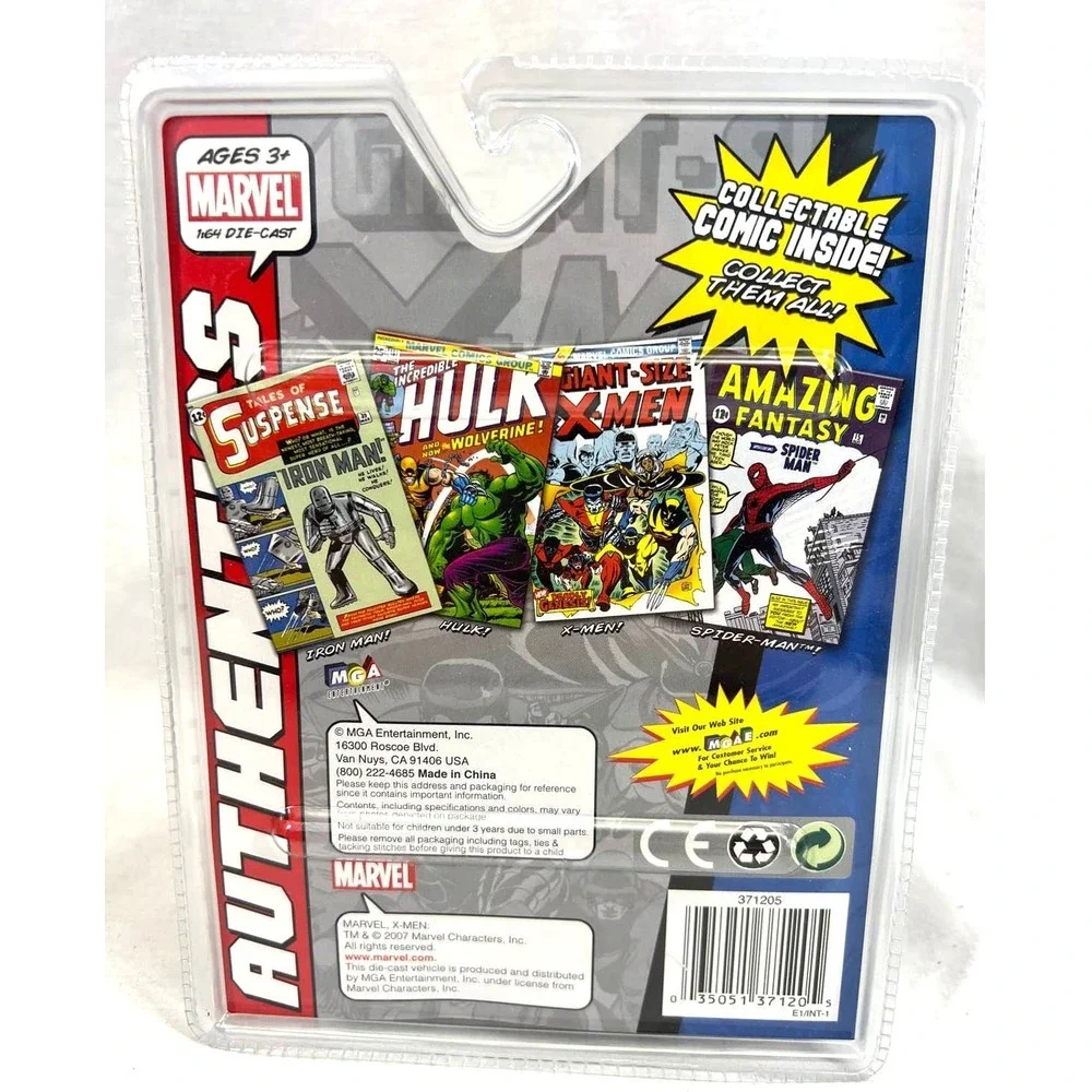 NEW Marvel Comic Book Giant Size X-Men Authentics Die Cast Car MGA 1:64 2007